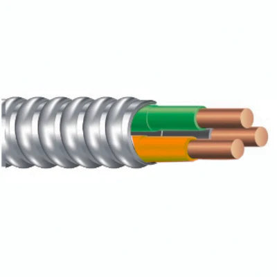 10/2C Stranded MC Cable w/ Ground, ORN/GRY/GRN Color Code, 250ft or 1000ft Spool